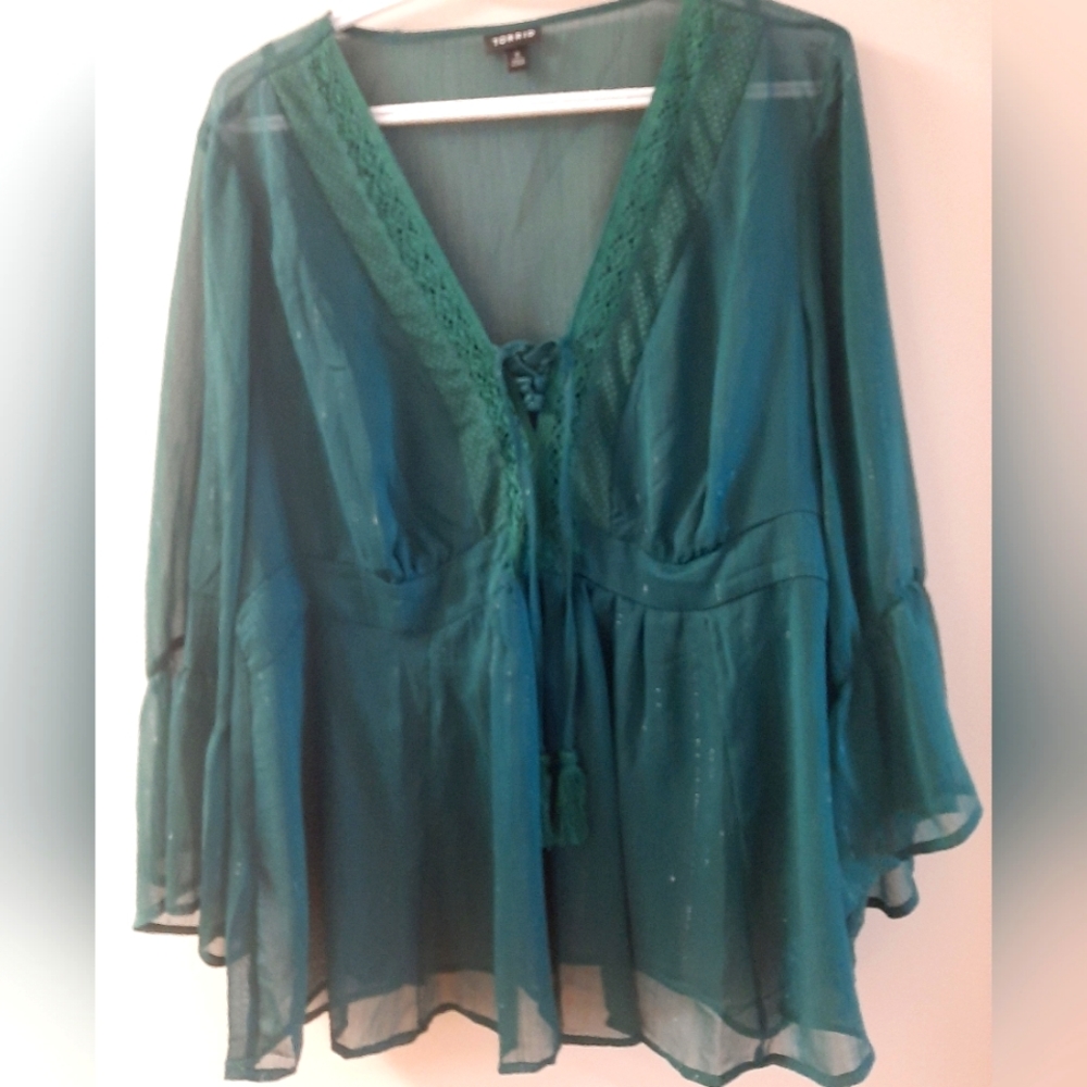 Torrid peplum/babydoll blouse
